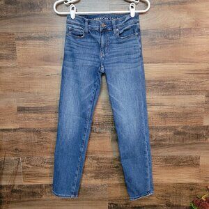 American Eagle Jeans 0 S Next Level Stretch Skinny Low Rise Medium Dark
